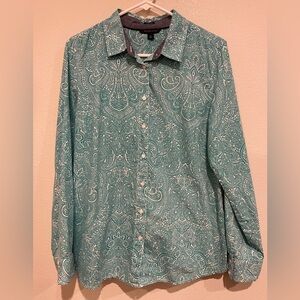 Tommy Hilfiger Teal Paisley Women’s Shirt